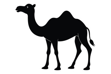Camels Silhouettes Clipart Set, Camel Silhouette black Vector Bundle design