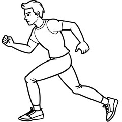 Running and Jugging vector illustration 