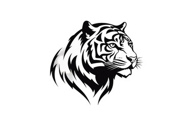tiger head vector tattoo
