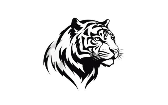 tiger head vector tattoo