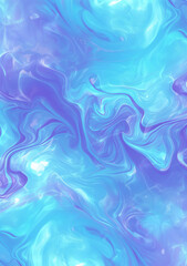 Abstract background of turquoise marble with swirling lavender ink patterns and teal ripples