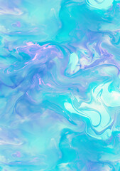 Abstract background of turquoise marble with swirling lavender ink patterns and teal ripples
