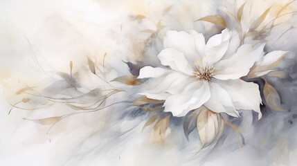 white flower on the water