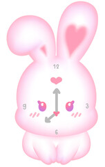 Fototapeta premium rabbit cute alarm clock