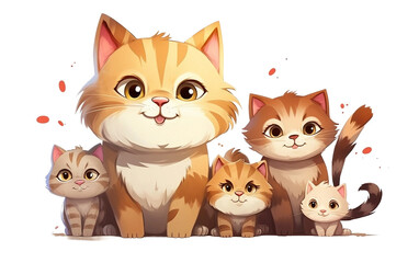 Obraz premium set of cats