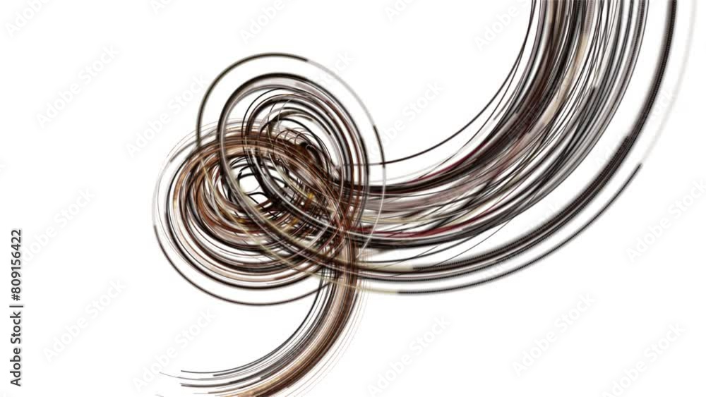 Poster fantastic video animation with stripe wave object in slow motion, 4096x2304 loop 4k