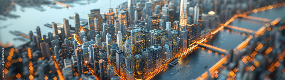 Poster future of urban development with a city planning tool featuring 2d maps and 3d infrastructure models