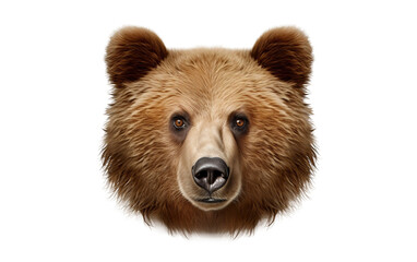 brown bear isolated on white