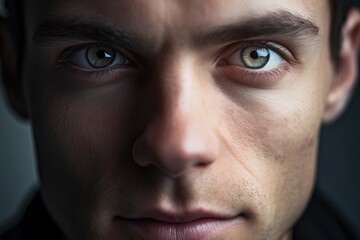 Obraz premium intense gaze of a mysterious person