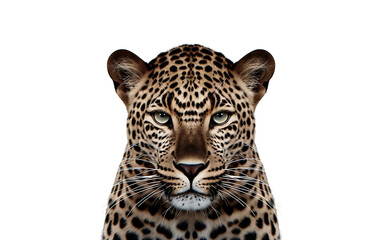 leopard in front of white