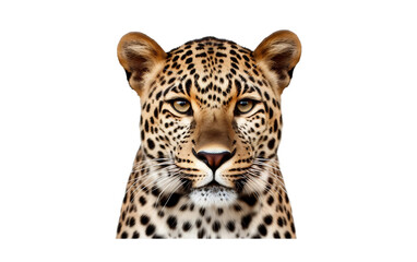 Fototapeta premium leopard on a white background short sticker 