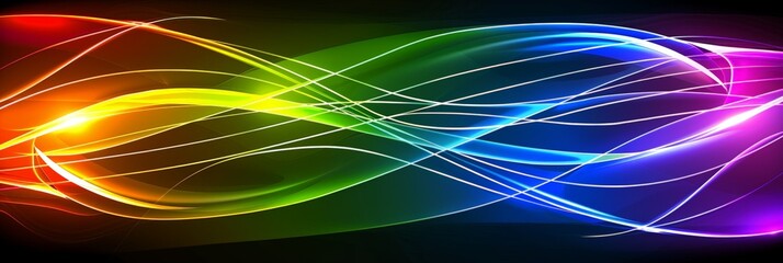 Obraz premium Abstract background featuring vibrant colors and various intersecting lines creating a dynamic composition