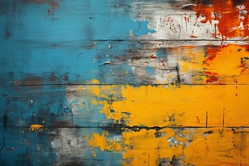 Vibrant abstract painting with bold colors