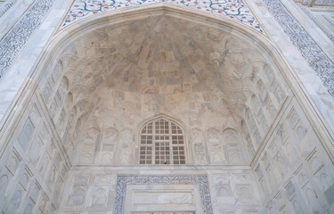 Agra, India, March 2024: The Taj Mahal, a white marble mausoleum located in Agra, Uttar Pradesh,...