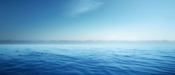 Obraz premium Blue panoramic studio background with white glow ,Abstract Luxury gradient Blue background ,Smooth Dark blue