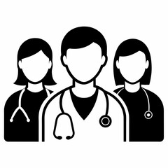 Doctors icon logo vector illustration