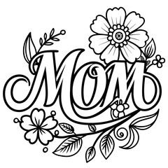 Mother's Day typography vector illustration