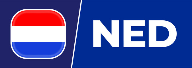 netherlands national flag designed for Europe football championship in 2024