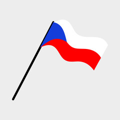 Czech republic national flag designed for Europe football championship in 2024