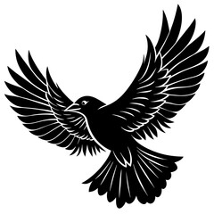 Obraz premium bird flying silhouette vector illustration