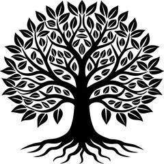 Tree silhouette vector illustration