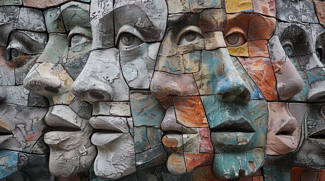 mur de visages