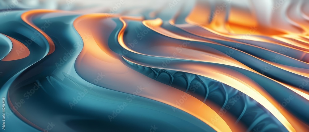 Poster the soothing abstract backdrop in the background merges smooth, liquid fluid circles with delicate g