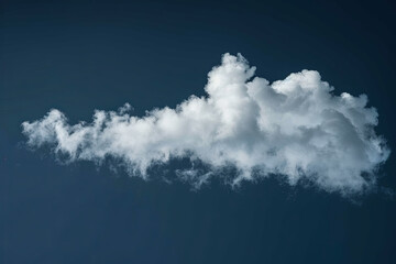 Single cloud in air, isolated on black background. Fog, white clouds or haze
