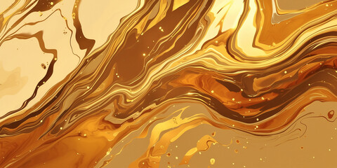 Colorful liquid marble pattern background, gold texture