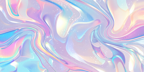 Obraz premium Metallic foil liquid swirl pattern background in pastel tones