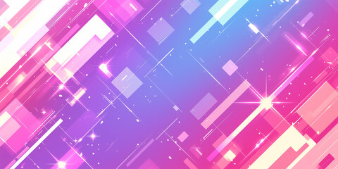 Sparkling neon geometric pattern background with pastel gradients