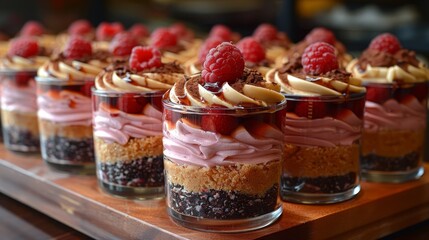Mini Cheesecakes Offer mini cheesecakes in assorted flavors like raspberry swirl, matcha, or salted...