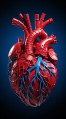 Naklejka premium detailed anatomy of the human heart