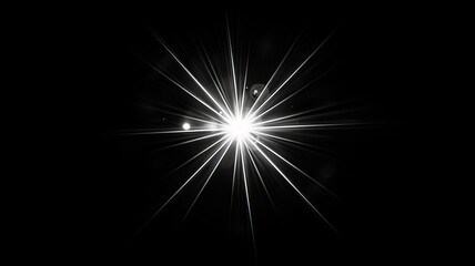 photographic Sunflare, isolated on solid black background to overlay in photoshop