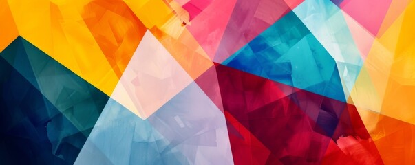 Colorful geometric shapes overlay