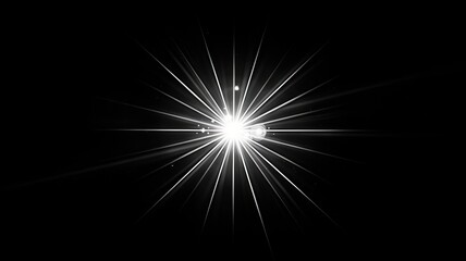 photographic Sunflare, isolated on solid black background to overlay in photoshop