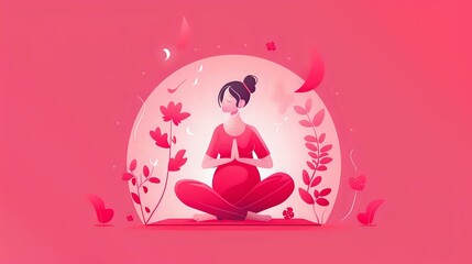 Obraz premium Gentle Prenatal Yoga: Serenity for Expecting Mothers
