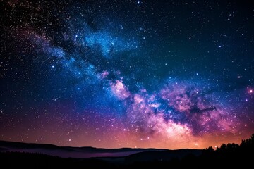 A view of the night sky featuring numerous stars twinkling amidst billowing clouds, A celestial night sky filled with shimmering stars and a vibrant aurora borealis