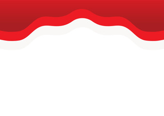 Indonesia Ribbon Flag vector collections, 17th August independence day celebration elements design
