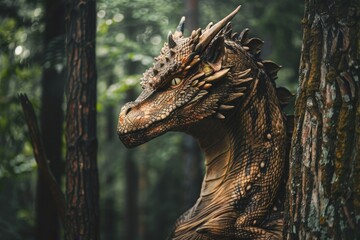 Fierce dragon in the forest