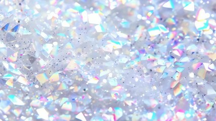 holographic glitter confetti on a white glare animated background - Powered by Adobe