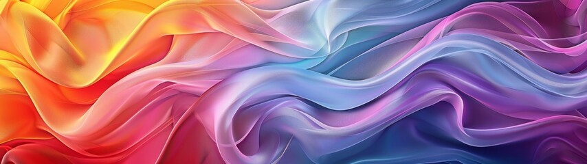 Vibrant abstract fabric waves