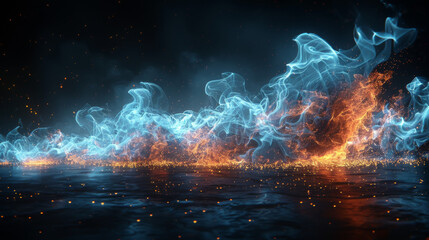 Ethereal Emanations: Unveiling the Intricacies and Mysteries of Blue Fire through the Lens of CGI-standard Visualization
