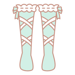 リボンなフリルの靴下⭐︎PNG