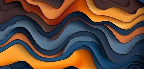 abstract wavy paper art background