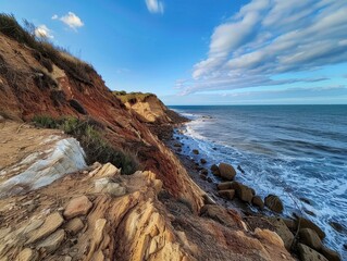 Scenic coastal cliffs and ocean landscape