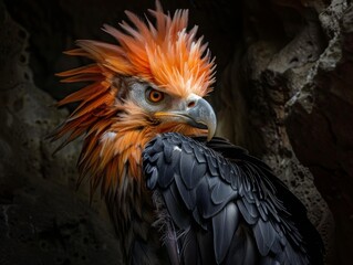 Vibrant Feathered Raptor