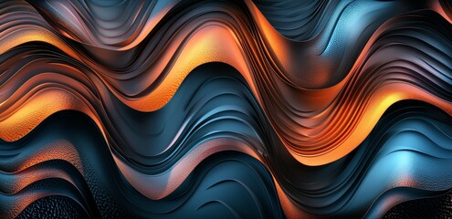 abstract wavy pattern with warm and cool tones