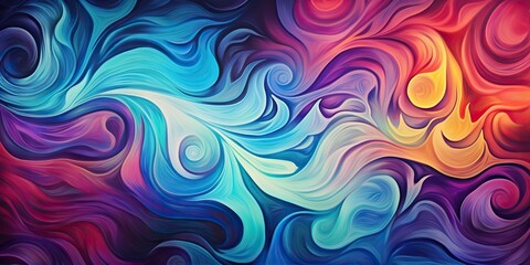 Obraz premium Colored swirl decorative background scene