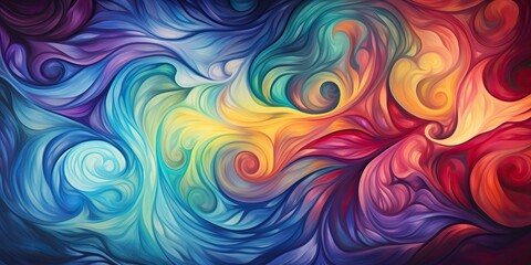 Colored swirl decorative background scene